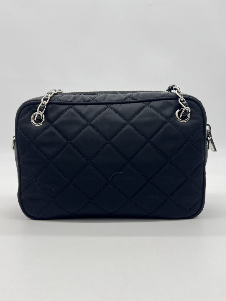 Prada Impuntu Shoulder Bag Nylon Black SHW
