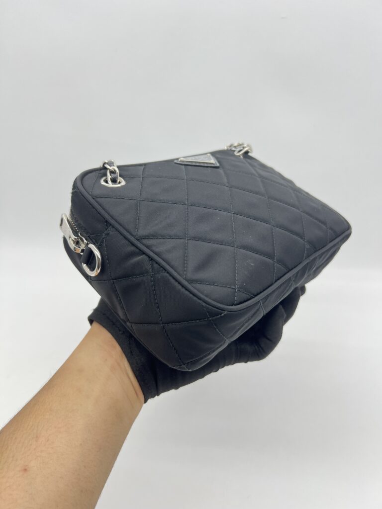 Prada Impuntu Shoulder Bag Nylon Black SHW