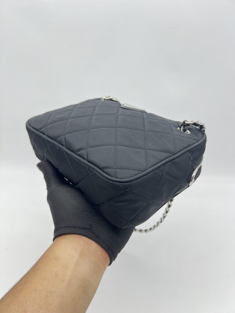 Prada Impuntu Shoulder Bag Nylon Black SHW
