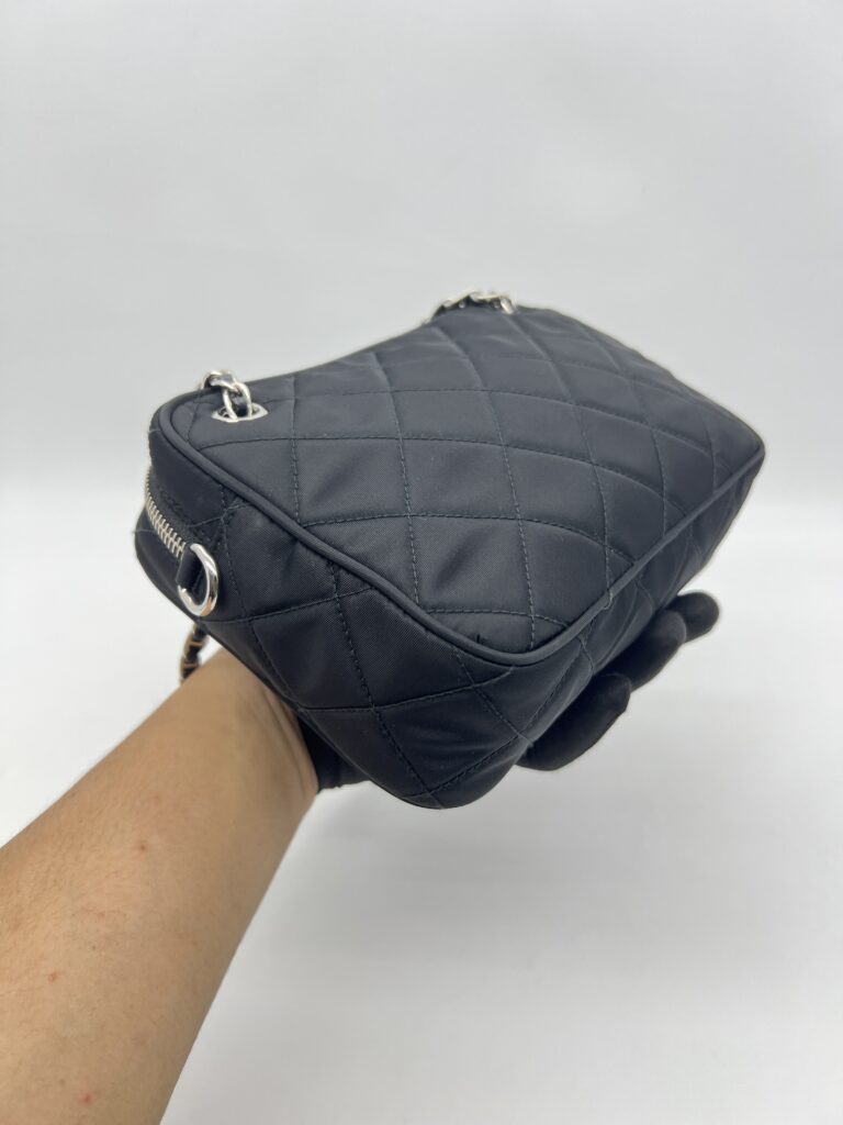 Prada Impuntu Shoulder Bag Nylon Black SHW