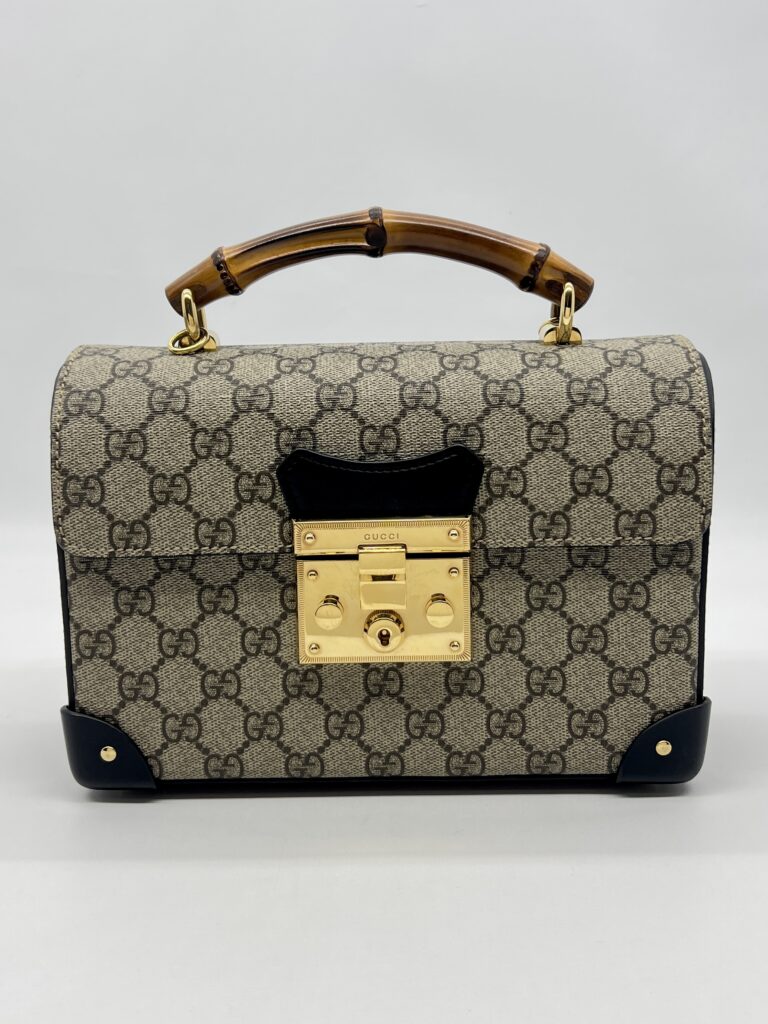 Gucci Padlock Bamboo GG Supreme Brown Black GHW