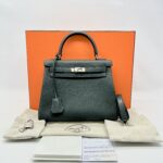 Hermes Kelly 25 Togo Vert Fonce PHW