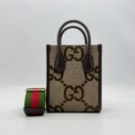 Gucci Mini Vertical Tote Jumbo GG Canvas GHW