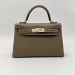 Hermes Mini Kelly 20 Epsom Etoupe PHW