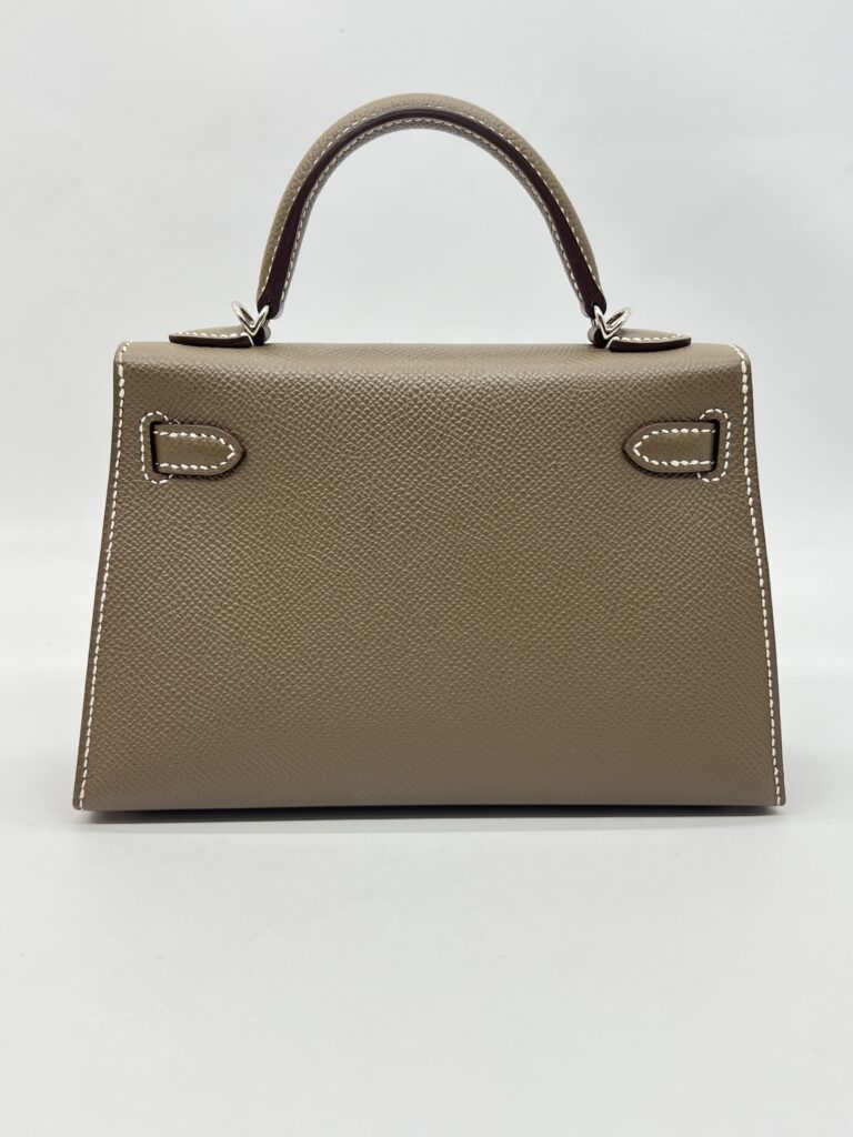 Hermes Mini Kelly 20 Epsom Etoupe PHW