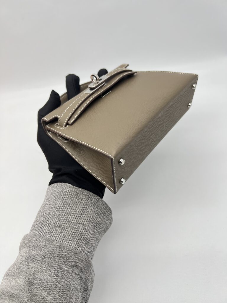 Hermes Mini Kelly 20 Epsom Etoupe PHW