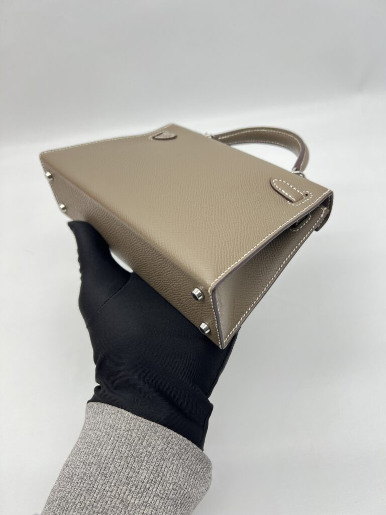 Hermes Mini Kelly 20 Epsom Etoupe PHW