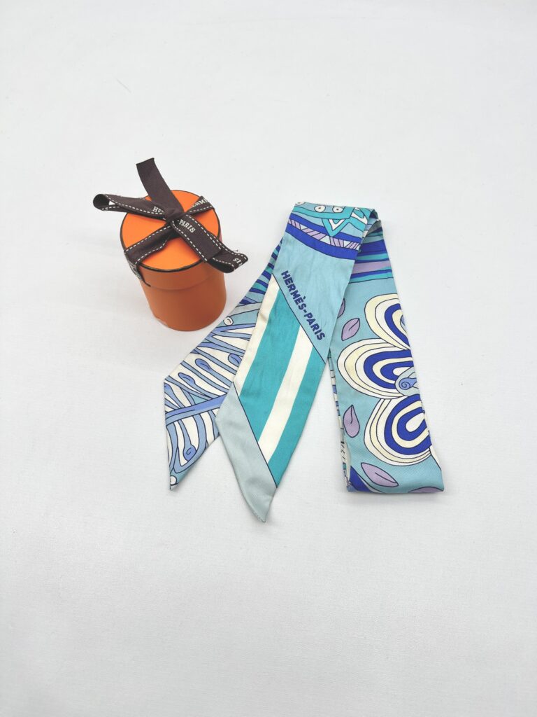Hermes Twilly Le Jardin De La Maharani Blue Glacier