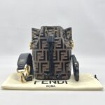 Fendi Mon Tresor Mini Bucket FF Brown Black