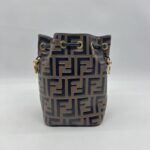 Fendi Mon Tresor Mini Bucket FF Brown Black