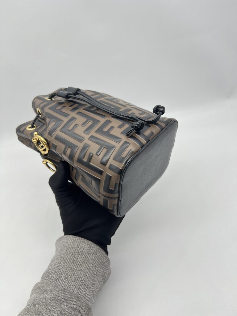 Fendi Mon Tresor Mini Bucket FF Brown Black