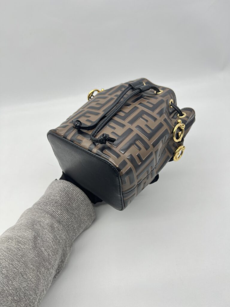 Fendi Mon Tresor Mini Bucket FF Brown Black