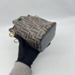 Fendi Mon Tresor Mini Bucket FF Brown Black