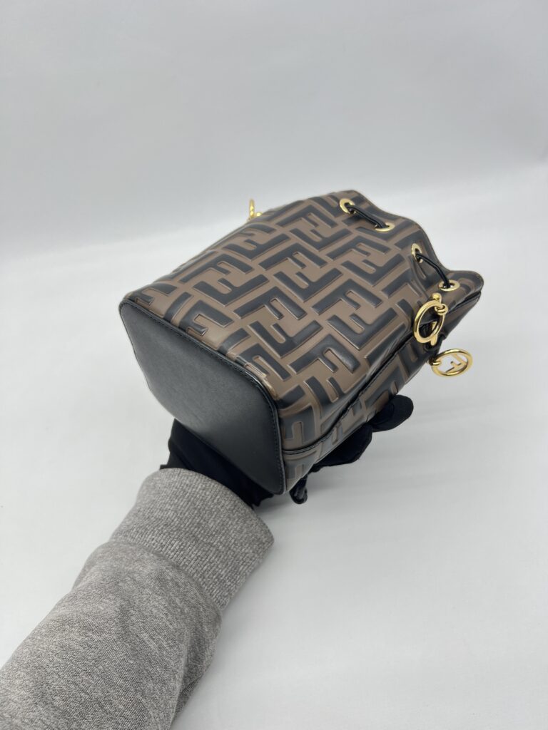 Fendi Mon Tresor Mini Bucket FF Brown Black