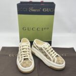 Gucci Tennis 1977 GG Canvas Beige White