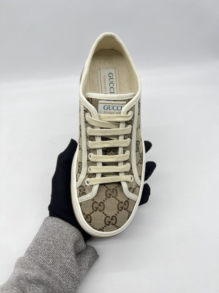 Gucci Tennis 1977 GG Canvas Beige White