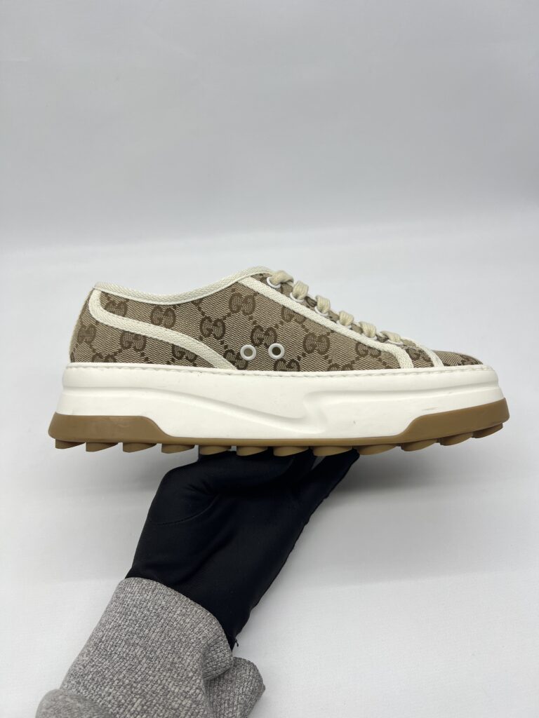 Gucci Tennis 1977 GG Canvas Beige White