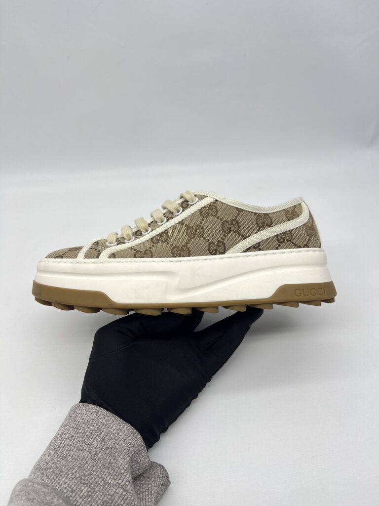Gucci Tennis 1977 GG Canvas Beige White