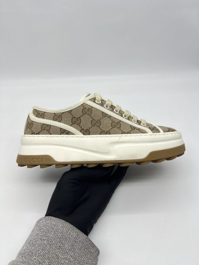 Gucci Tennis 1977 GG Canvas Beige White