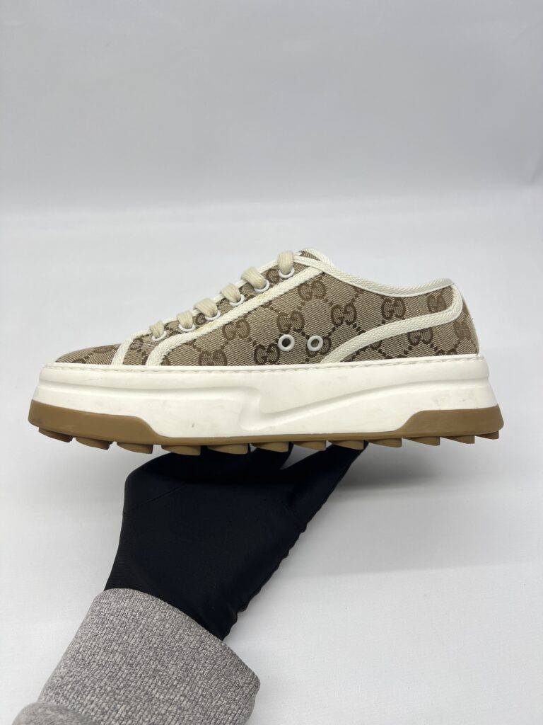 Gucci Tennis 1977 GG Canvas Beige White
