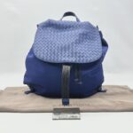 Bottega Veneta Backpack Flap Intrecciato Canvas Blue