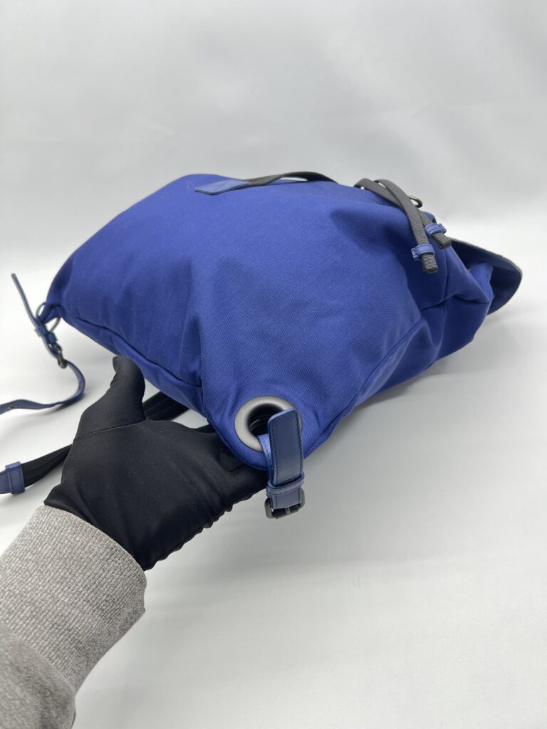 Bottega Veneta Backpack Flap Intrecciato Canvas Blue