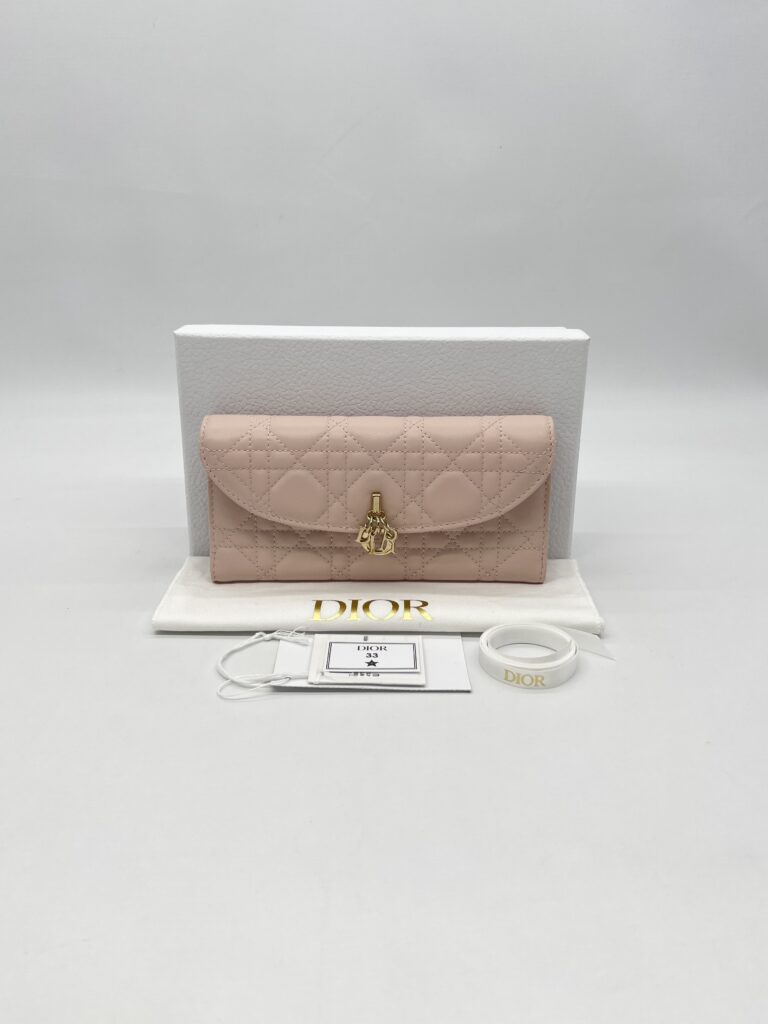 Dior My Dior Violet Wallet Lambskin Rose Poudre GHW