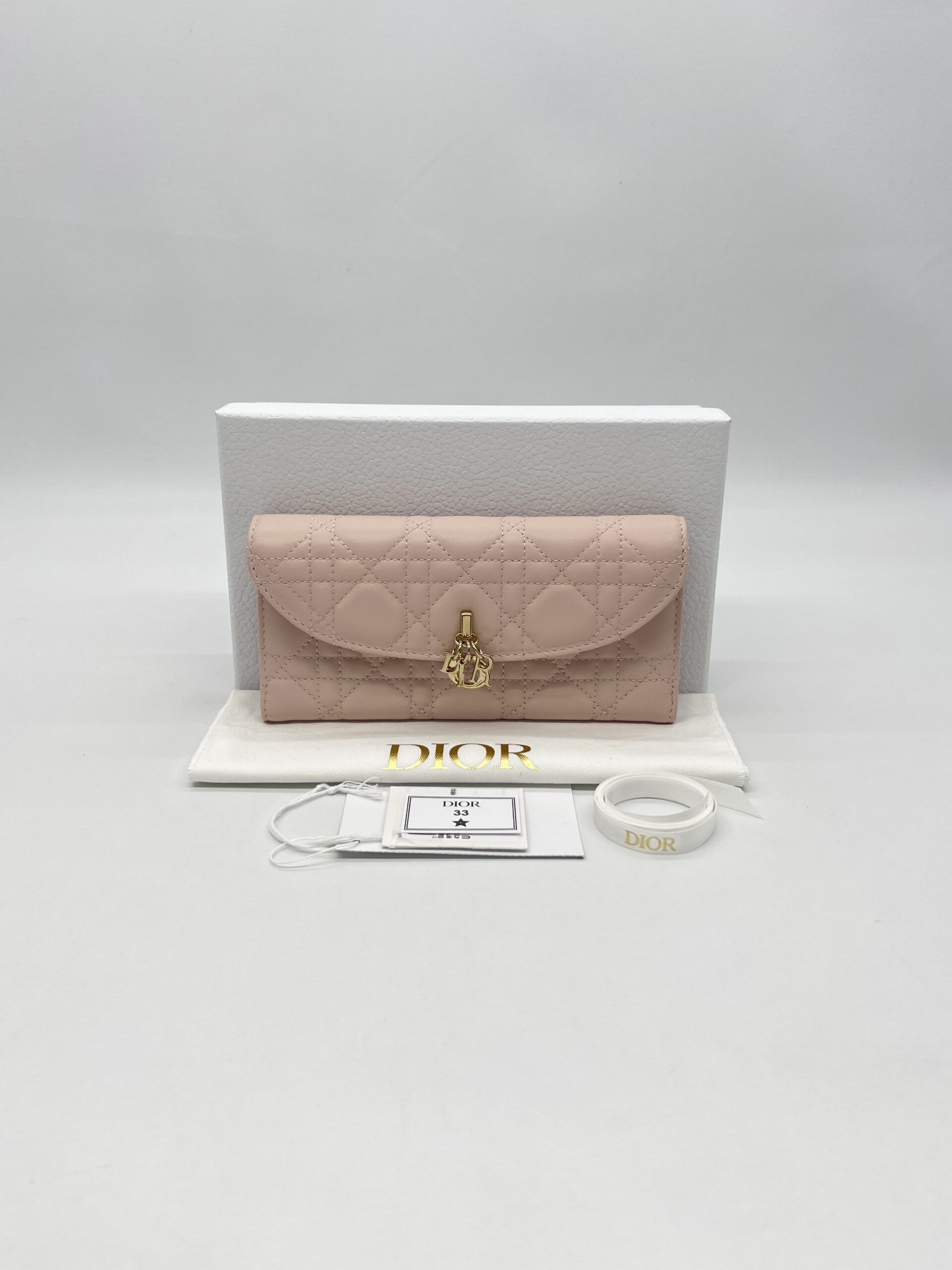 Dior My Dior Violet Wallet Lambskin Rose Poudre GHW