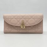 Dior My Dior Violet Wallet Lambskin Rose Poudre GHW