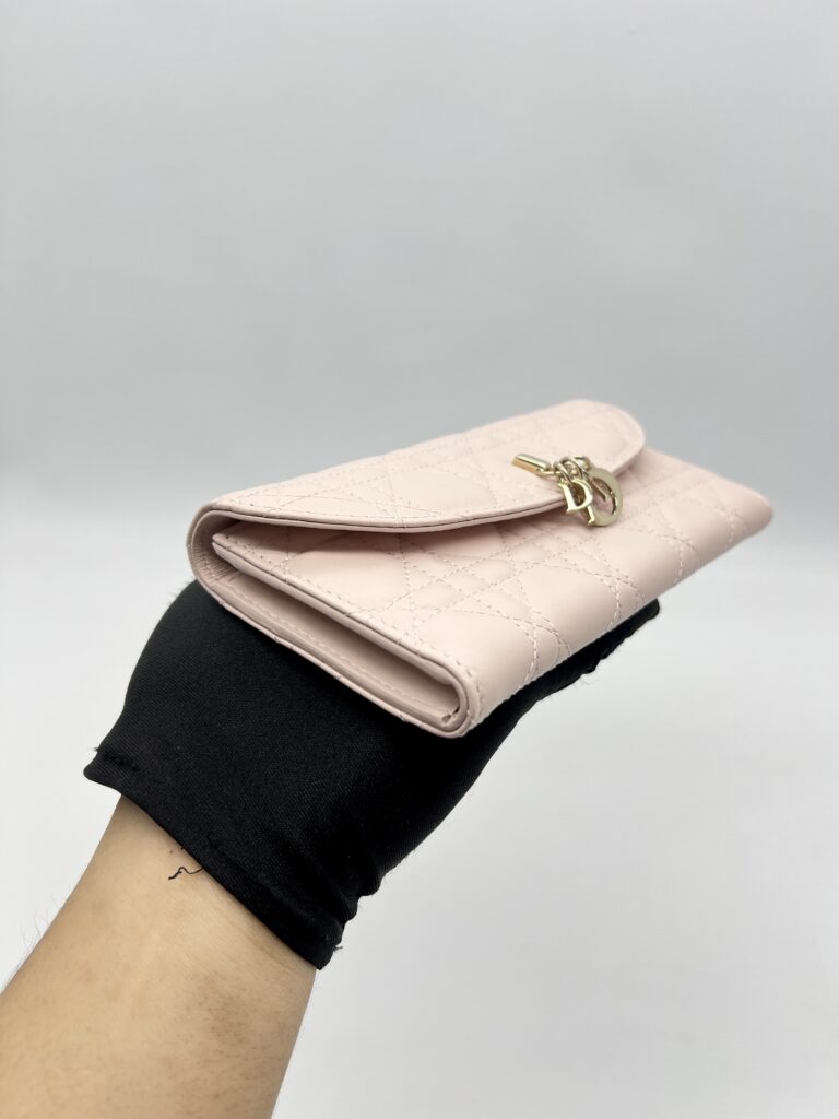 Dior My Dior Violet Wallet Lambskin Rose Poudre GHW