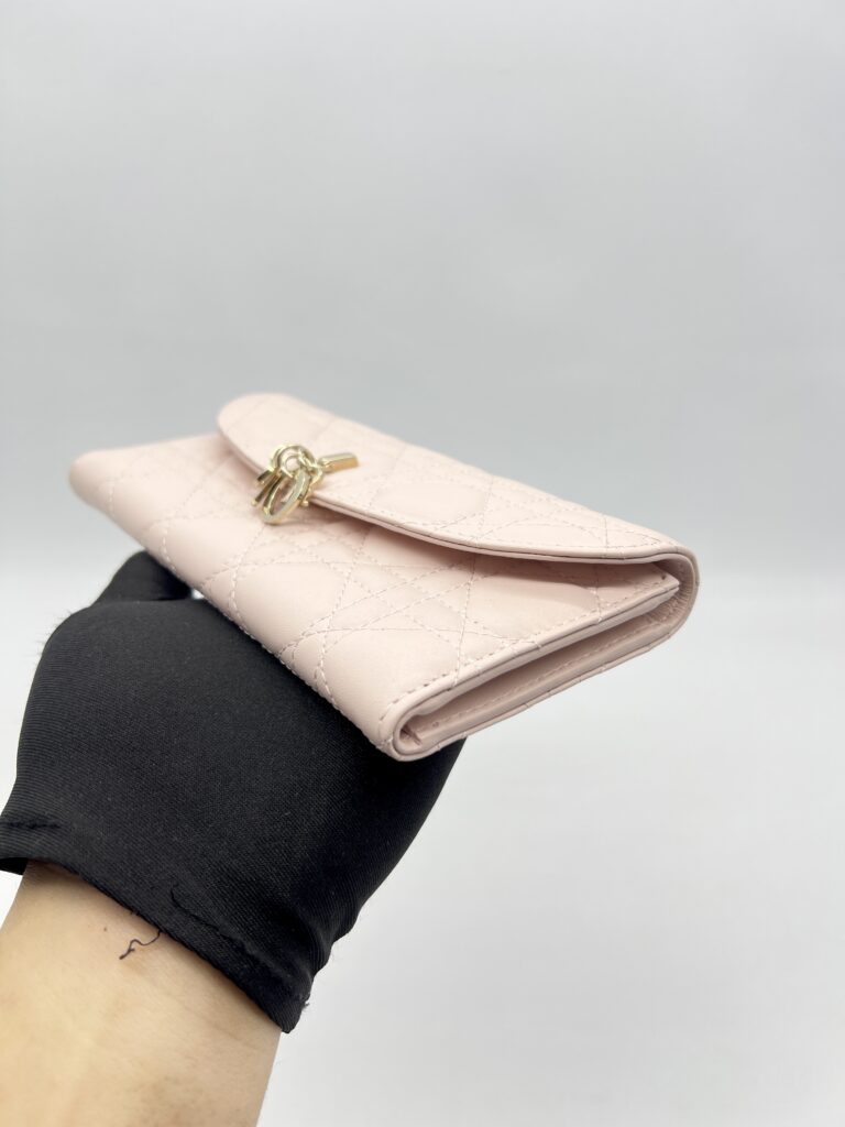 Dior My Dior Violet Wallet Lambskin Rose Poudre GHW