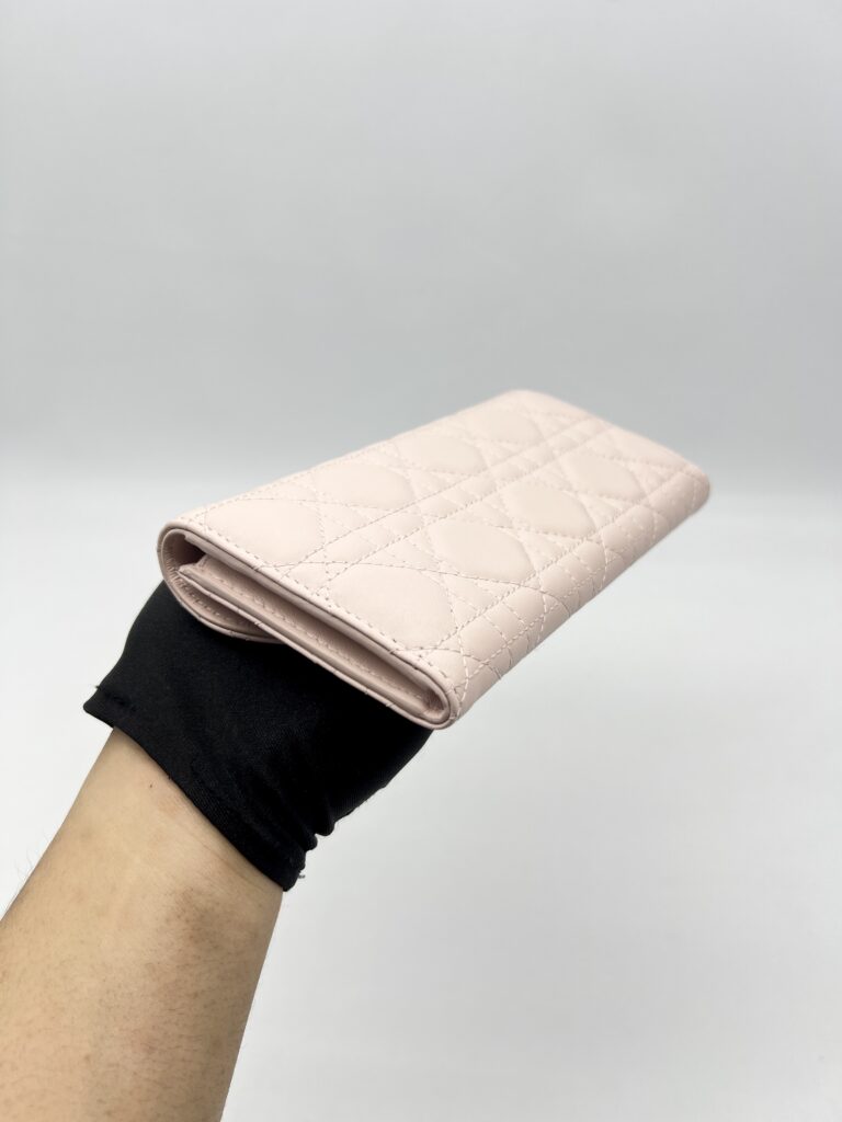 Dior My Dior Violet Wallet Lambskin Rose Poudre GHW