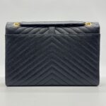 Saint Laurent Envelope Large Bag Grained Black GHW