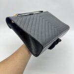 Saint Laurent Envelope Large Bag Grained Black GHW