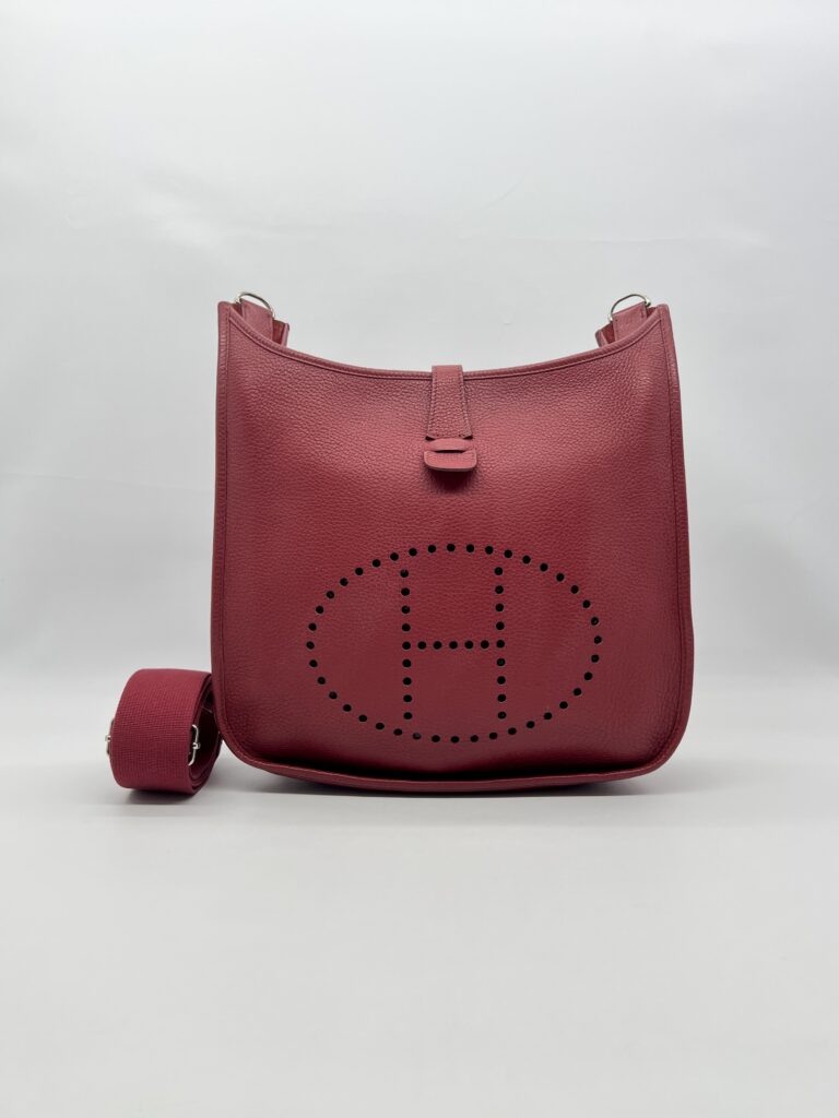 Hermes Evelyne GM Clemence Rouge Garance PHW