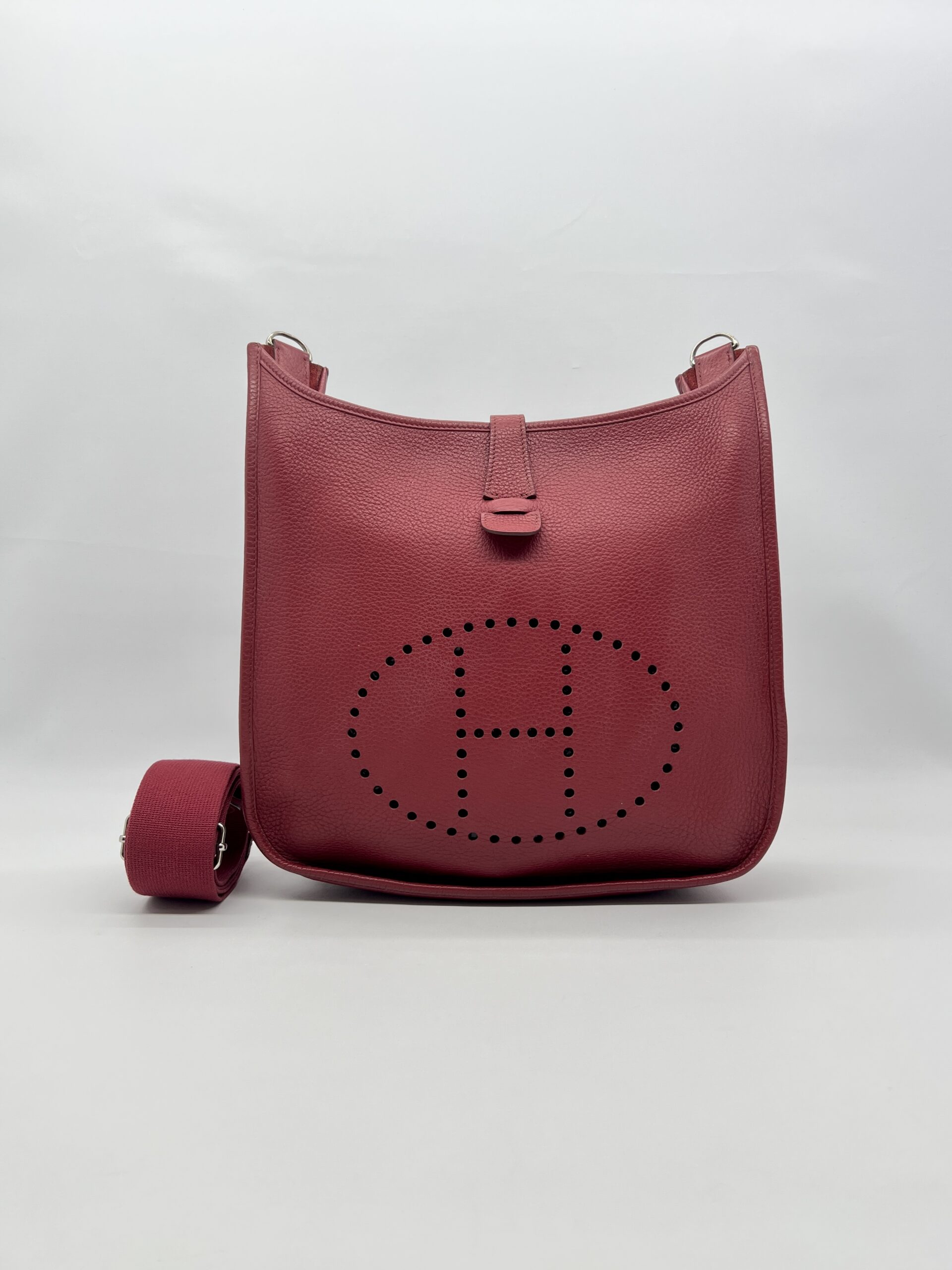 Hermes Evelyne GM Clemence Rouge Garance PHW