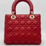 Dior Lady Dior Medium Red GHW