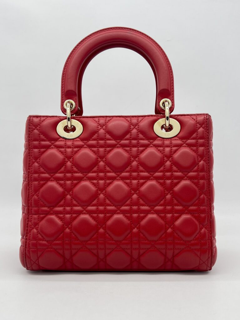 Dior Lady Dior Medium Red GHW