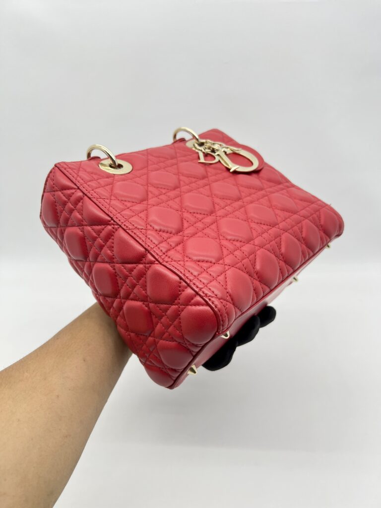 Dior Lady Dior Medium Red GHW