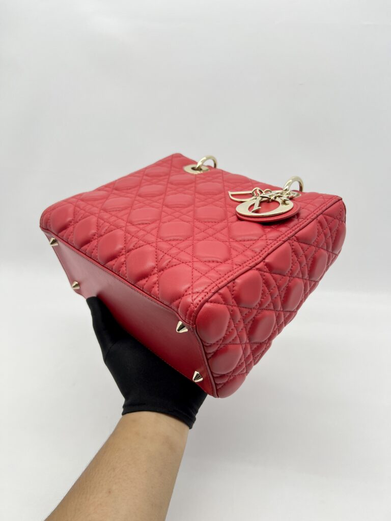 Dior Lady Dior Medium Red GHW