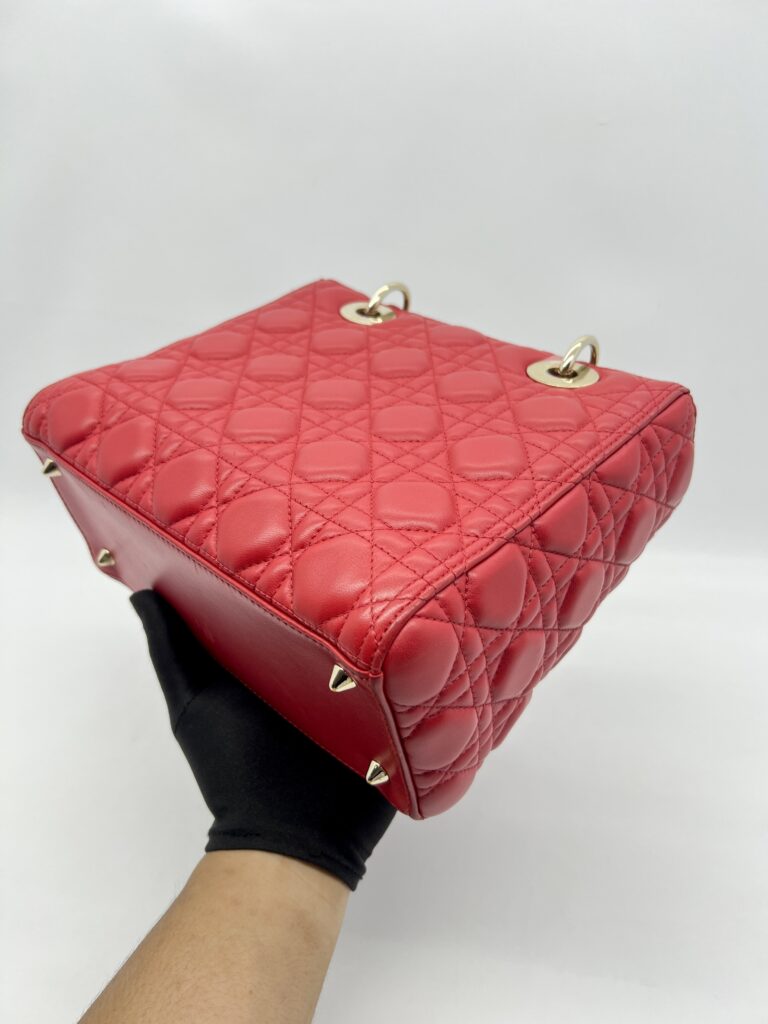Dior Lady Dior Medium Red GHW