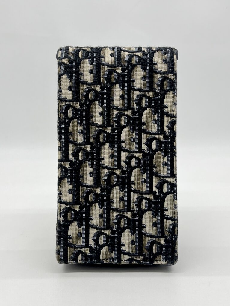Dior Verticale Saddle Pouch Blue Dior Oblique Jacquard