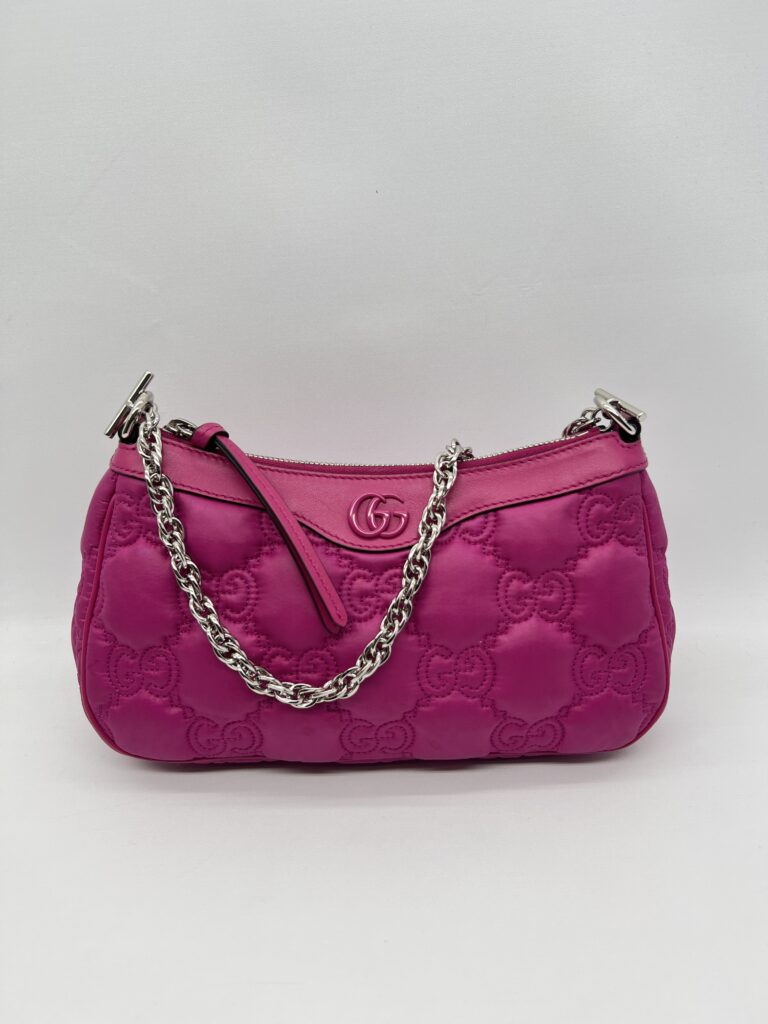 Gucci GG Matelasse Chain Bag Hot Pink SHW