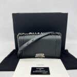 Chanel Boy 25 Chevron Grey RHW