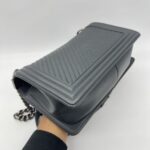 Chanel Boy 25 Chevron Grey RHW