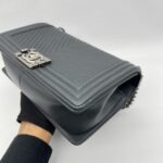 Chanel Boy 25 Chevron Grey RHW