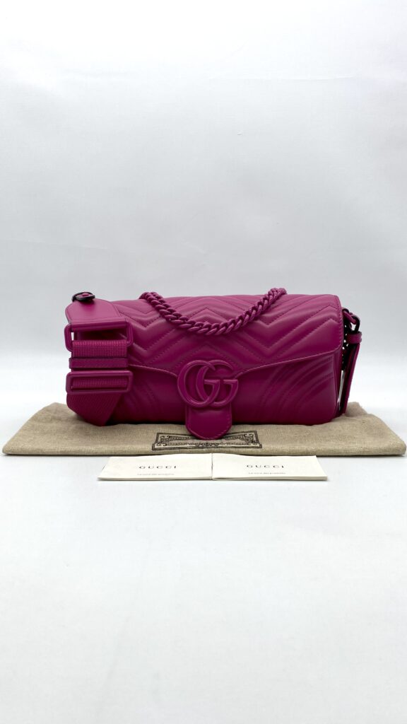 Gucci GG Marmount Shoulder All Fucshia