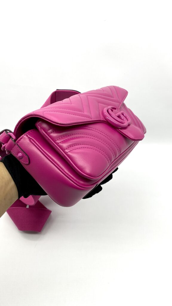 Gucci GG Marmount Shoulder All Fucshia