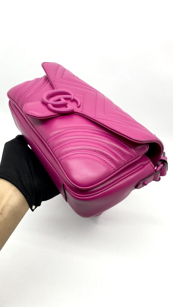 Gucci GG Marmount Shoulder All Fucshia