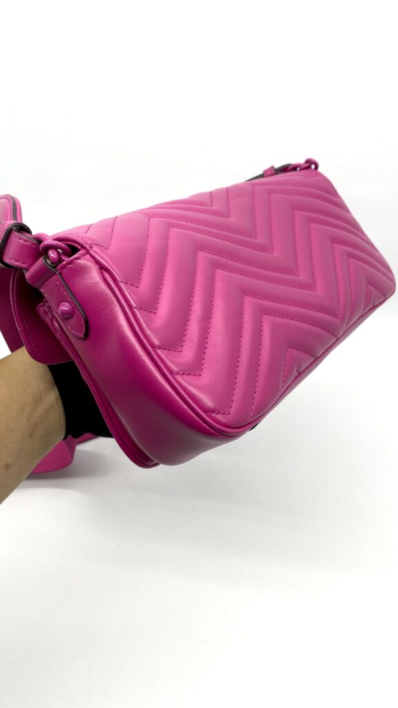 Gucci GG Marmount Shoulder All Fucshia